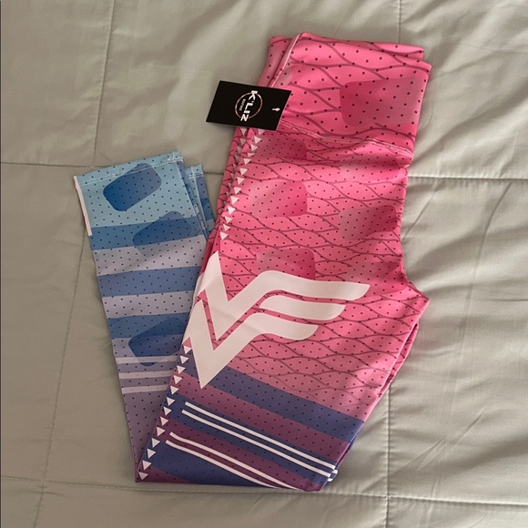 Gradient Purple and Blue Women's Leggings - Picture 2 of 2